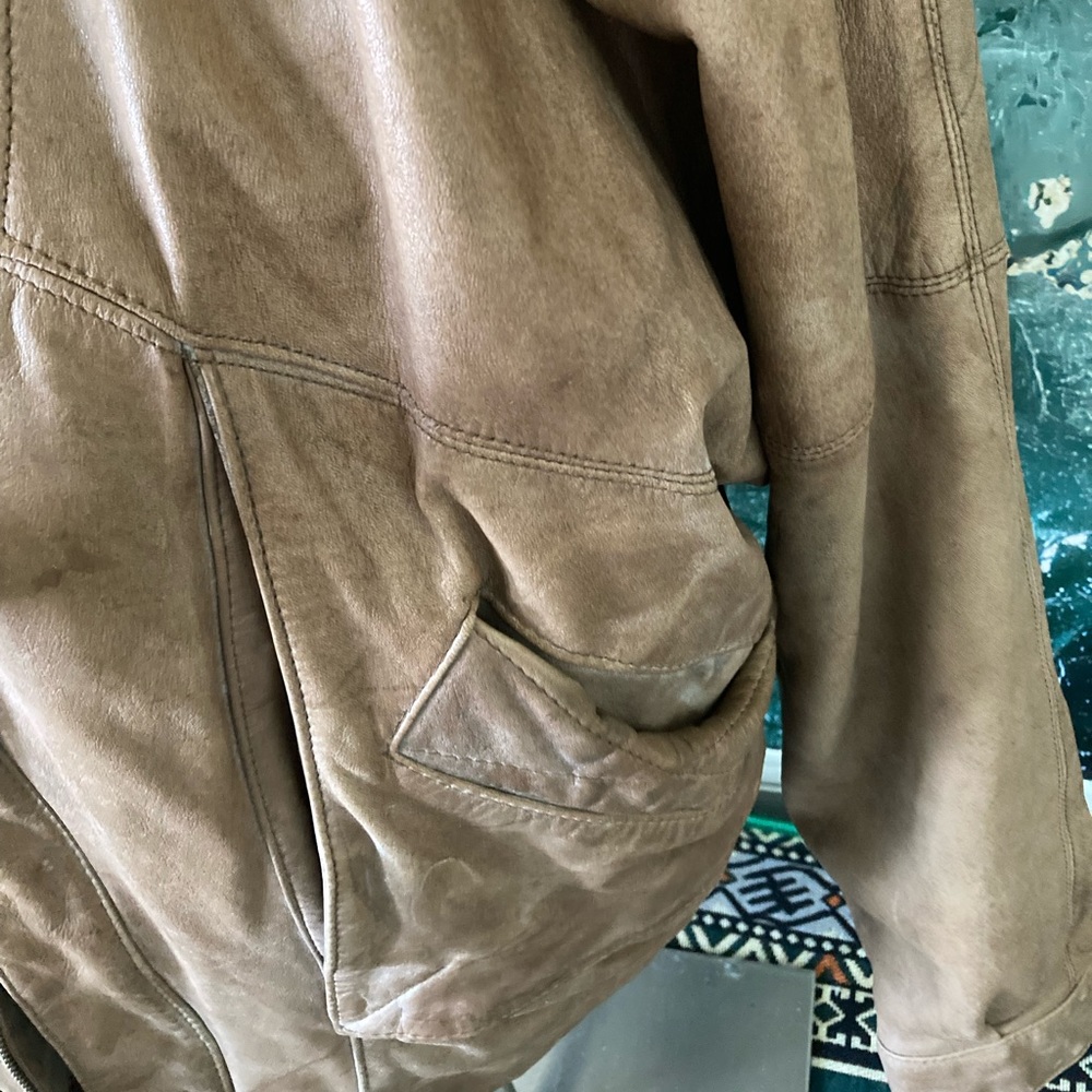 *HP* Hill&Archer, Vintage Bomber Leather Jacket, 44 - Picture 6 of 16